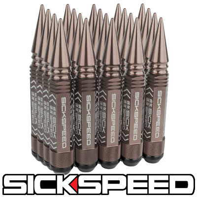#ad SICKSPEED 20 PC BRONZE 5 1 2quot; LONG SPIKED STEEL EXTENDED LUG NUTS 14X1.5 $99.95