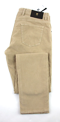 #ad PT Torino 5 Pocket Pants 36 fits 35 Slim Jazz Light Tan Corduroy Cotton NWT $395 $87.99
