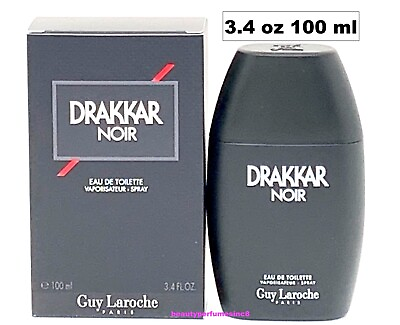 DRAKKAR NOIR by Guy Laroche 3.4 oz 100 ml EDT spray Perfume for Men New in Box $26.99