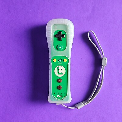 #ad Official Wii Remote LUIGI Nintendo Motion Plus Inside 👾 Wii U OEM Controller $34.99