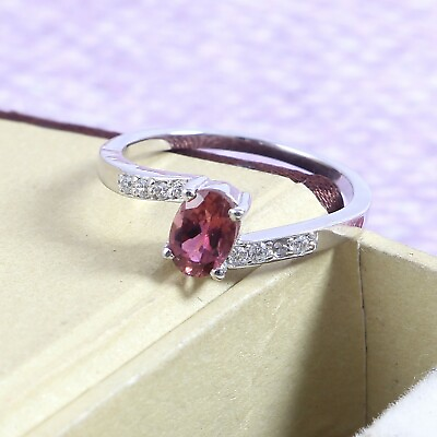 #ad Wedding Gift Gemstone Ring Gemstone Pink Tourmaline Size 7X5 MM Oval Shape C $63.50