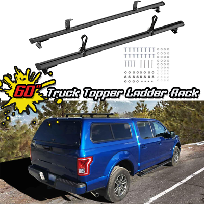 #ad 60quot; Adjustable Pickup Truck Topper Ladder Roof Rack Camper Shell for Van Trailer $119.99