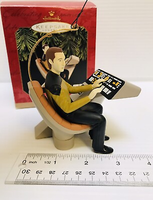 #ad Star Trek Commander Data 1997 Hallmark Keepsake Christmas Ornament with Box $30.00