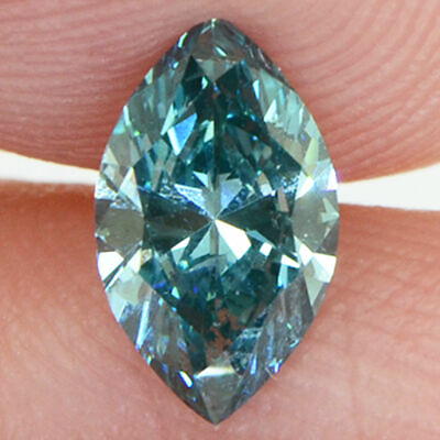 #ad Loose Marquise Shape Diamond Fancy Blue Color 0.51 Carat VS2 Certified Enhanced $555.00