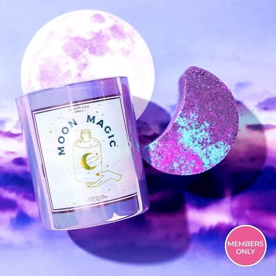 #ad NEW Fragrant Jewels Moon Magic Candle Bath Bomb RARE Gift Set Bundle Ring Size 8 $48.50
