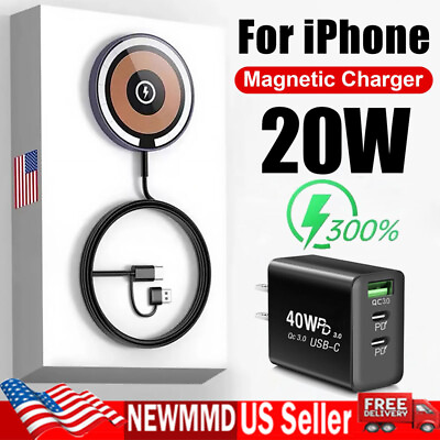 #ad 20W MagSafe Charger Wireless Charging Pad For iPhone 15 Pro Max 14 Plus 13 12 11 $18.99