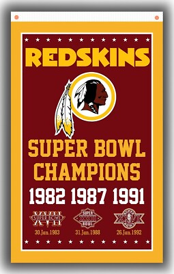 #ad Washington redskins Football Champion Memorable Flag 90x150cm 3x5ft Super Banner $14.95