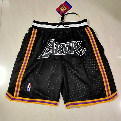 #ad Hot Lakers MVP black pocket ball pants embroidered pocket edition $44.29