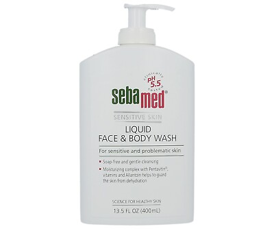 NEW Sebamed Liquid Face amp; Body Wash for Sensitive Skin 100% Soap Free 400mL $16.95