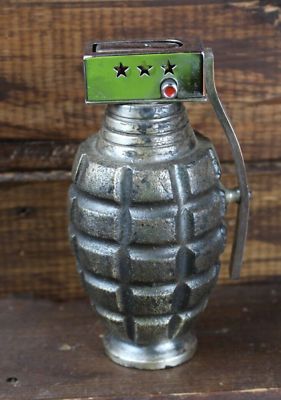 #ad Vintage Combat P.G.L. Pat 14210 Replica Hand Grenade Shaped Table Lighter $26.95