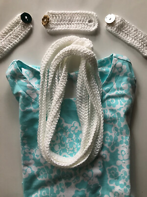 #ad WHITE OUT Sparkling White Infinity Scarf with Button Wraps Gift Wrap Avail $59.00