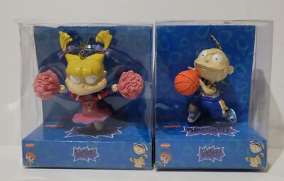 #ad Vintage Nickelodeon Rugrats Angelica Cheerleader Tommy Basketball Ornament 1999 $11.49