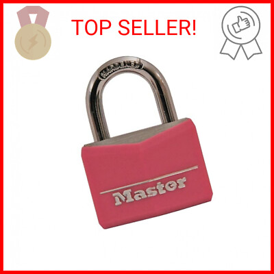 #ad Master Lock 146D Covered Aluminum Keyed Padlock 1 9 16 inches Pink $9.43