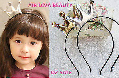 #ad Girls Kids Children Baby Princess Party Birthday Crown Tiara Hair Head Band AU $6.50