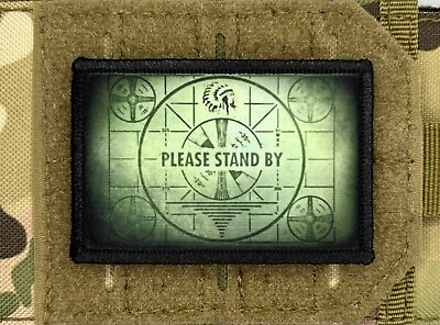 #ad Fallout Please Stand By Morale Patch Military Badge ARMY Tactical Hook 573 $8.99