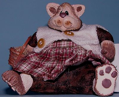 #ad Russ Berrie Kathleen Kelly quot;Mrs. Crabtreequot; country cat # 2615 cloth resin $25.00