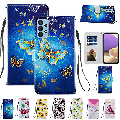 #ad For Samsung A12 A53 5G A54 S23 Ultra S22 S21 S20 Leather Wallet Card Phone Case $9.89