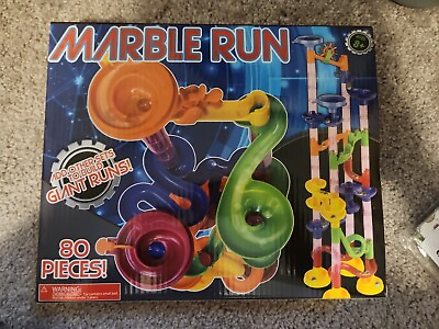 #ad Marble Run 80 Pieces Add To Other Sets to build Giant Runs Free Shipping NIB $39.95