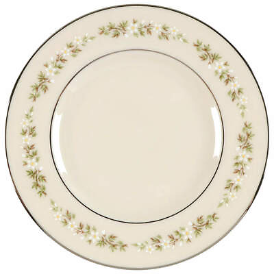 #ad Vintage Lenox Plate Daisy Floral Wedding Gift Platinum Brookdale Bread Wedding $29.99