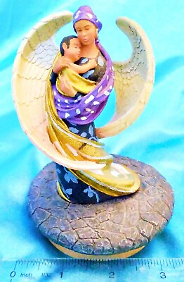 HEAVENLY GIFT Small Home Interiors African American Angel Figurine Statue Baby $17.24