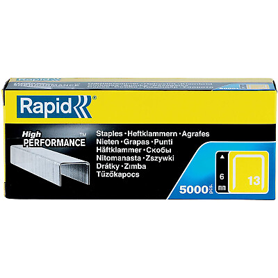 #ad Rapid 13 6 Staples R13 and R23 and R33 and R19 6mm Shank Length 5000 Count $6.99