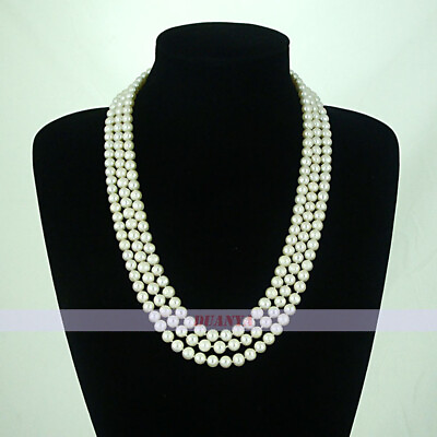 #ad Natural White Pearl Necklace Women Men Freshwater Pearl Jewelry Gift Long 68quot; $34.79