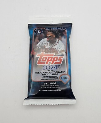 #ad 2024 Topps Topps Series 1 Baseball Sealed 36 Card Value Pack Retail Fat Pack $9.95