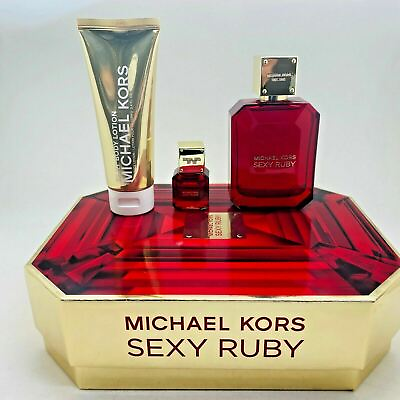 #ad #ad Michael Kors Sexy Ruby Perfume 3 Piece Gift Set New In Box $140.88