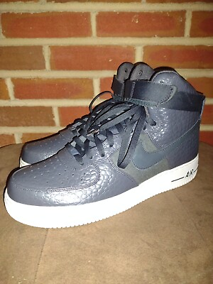 #ad Nike Air Force 1 High Snake Basketball Shoes 386161 006 Smoke Grey Mens SZ 10.5 $289.99