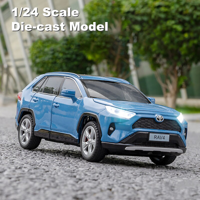 #ad 1:24 Diecast Vehicle for Toyota RAV 4 Model Car Toy Collectible Sound Light Toy $32.99