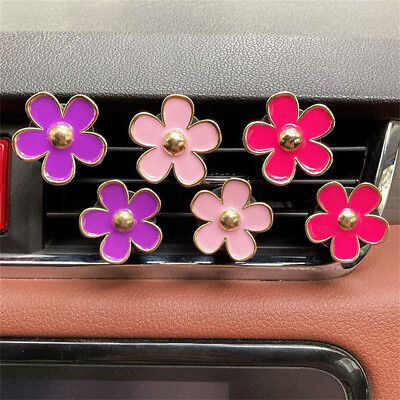 #ad Daisy Flower Aromatherapy Clip Outlet Vent Clip Air Vent Clip Car Perfume Clips $4.20