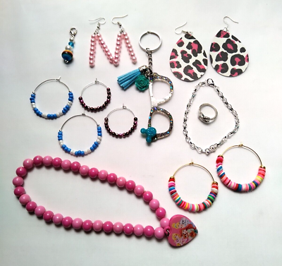 #ad Boho Mixed lot Fashion Jewelry Wearable 10 Piece Bundle Eclectic Women Girl $8.24
