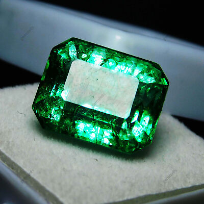#ad Natural Emerald 3 Ct Colombian Emerald Shape Loose Gemstone CERTIFIED $12.46