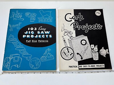 #ad Vtg Lot Easy Project Books: Cork And Jig Saw Vtg Arts amp; Crafts Retirement Gift $22.99