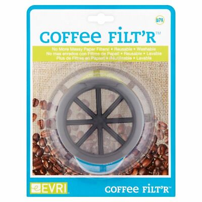 #ad Evri 4quot; Universal Reusable Washable Coffee Filter Strainer BPA Free Black $11.69
