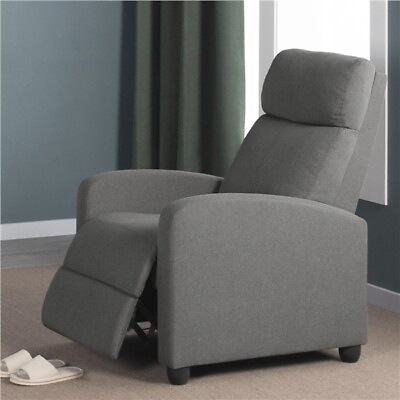 #ad Fabric Recliner Chair Single Modern Sofa Home Theater Seating for Living Room $124.99
