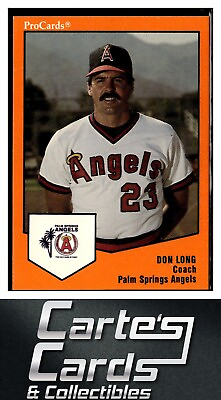 #ad Don Long 1989 ProCards Minor League Team Sets #476 Palm Springs Angels Coach $1.95