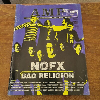 #ad AMP Magazine July 2004 NOFX Bad Religion Cover Alt Music Magazine $12.59