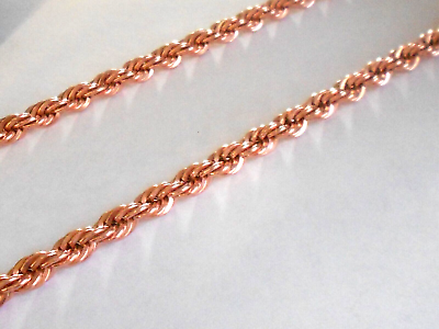 #ad #ad NEW Solid Bright Copper Triple Rope Chain link 18quot; Necklace USA made $17.95