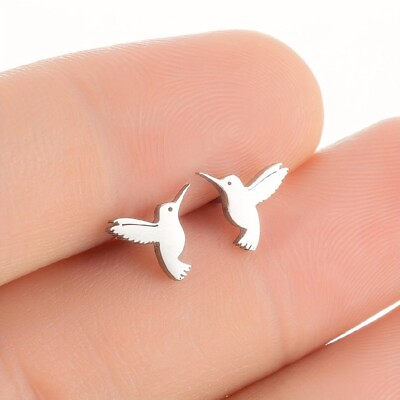 #ad Animal Earrings Stud Cute Forest Birds Bee Stainless Steel Jewelry for Women Kid C $2.31
