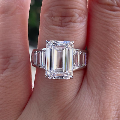#ad Emerald Cut 4.25 Carat Lab Created Diamond Ring Engagement Ring Jewelry $2100.00