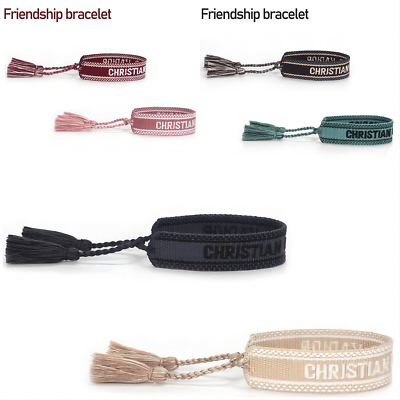 #ad Christian J#x27;Adior Woven Friendship Bracelets Set of 2 $52.89
