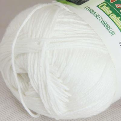 #ad Sale New 1 Skein x 50g Soft Bamboo Cotton Baby Hand Knit Shawls Crochet Yarn 01 $4.49