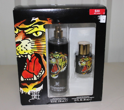 #ad Ed Hardy 2 Piece Fragrance Gift Set Fine Fragrance 8oz Mist 1oz Spray for All $19.99