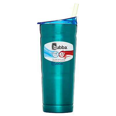 #ad bubba Envy S Vacuum Insulated Stainless Steel Tumbler with Straw 24 oz Teal $13.76