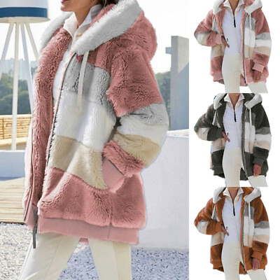#ad Women Outwear Overcoat Sweatshirt Jacket Fashion Winter Warm Long Sleeve Hoodie❉ C $31.58