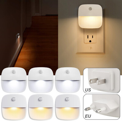 #ad Plug in LED Motion Sensor Night Light Motion Activated Energy Efficient Lights $19.56