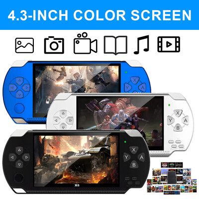 #ad 32 Bit 4.3quot; 8GB Portable Handheld Game Console Player Camera W 10000Games HOT $30.79
