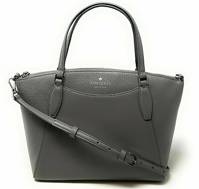 NWB Kate Spade Monica Satchel Gray Leather Crossbody WKR00240 Hare Grey Gift Bag $134.99