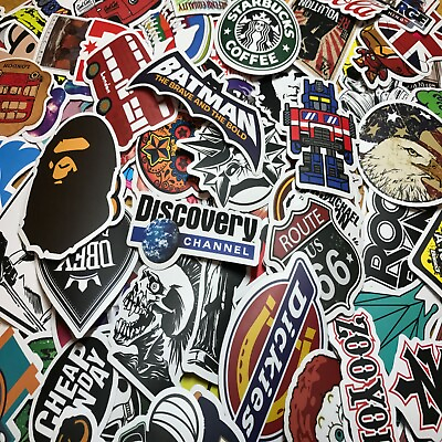 #ad 300 Random Skateboard Stickers Vinyl Laptop Luggage Decals Dope Sticker Lot Mix $19.99